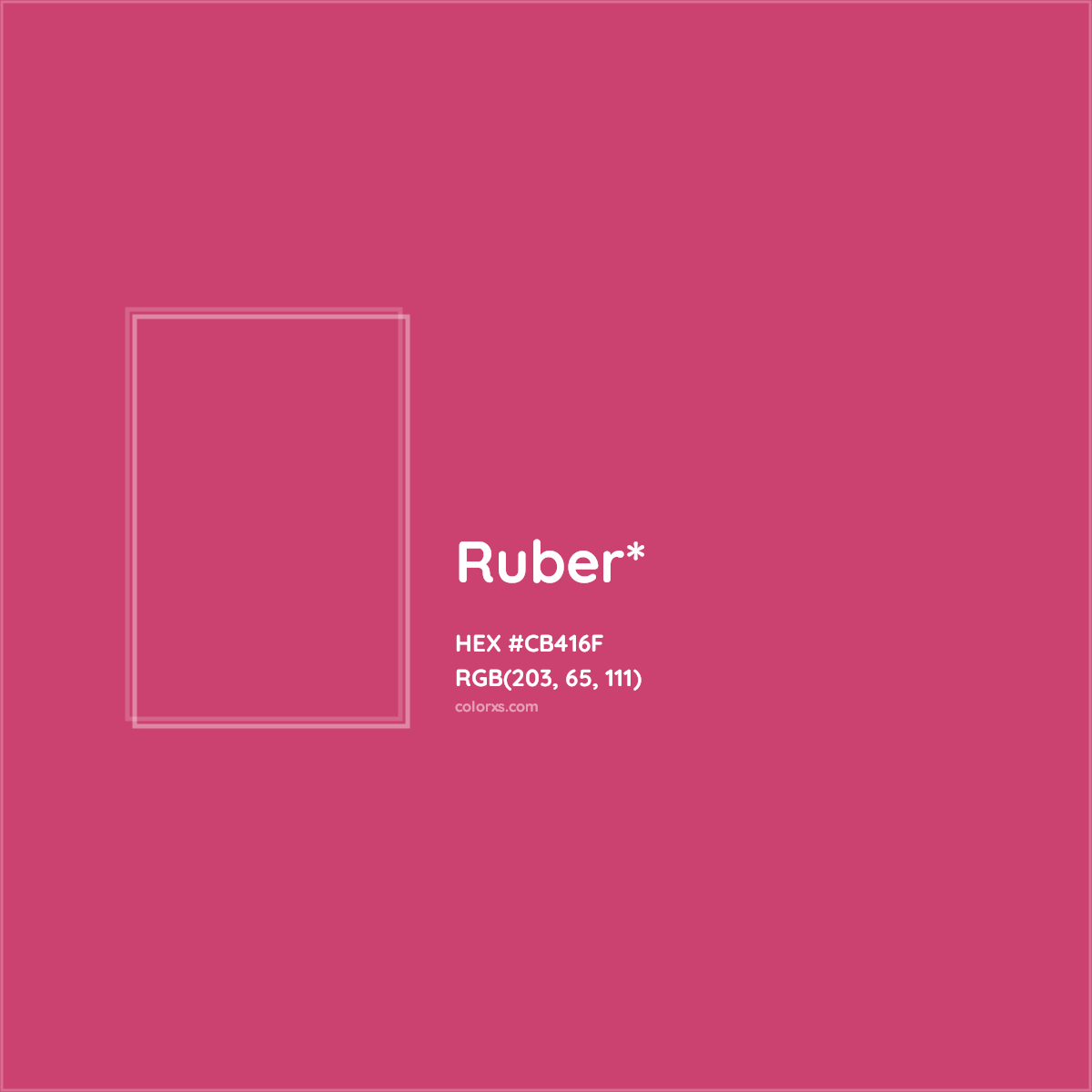 #CB416F hex color. RGB, RYB, CMYK, HSL, HSV codes and color conversions. Matching color names, palettes, paints.