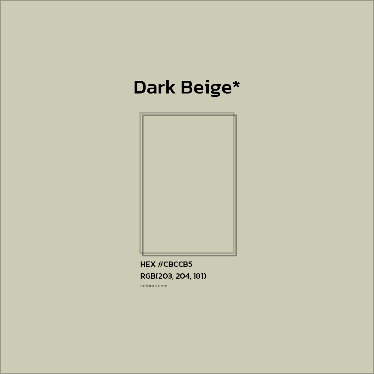 #CBCCB5 hex color. RGB, RYB, CMYK, HSL, HSV codes and color conversions. Matching color names, palettes, paints.