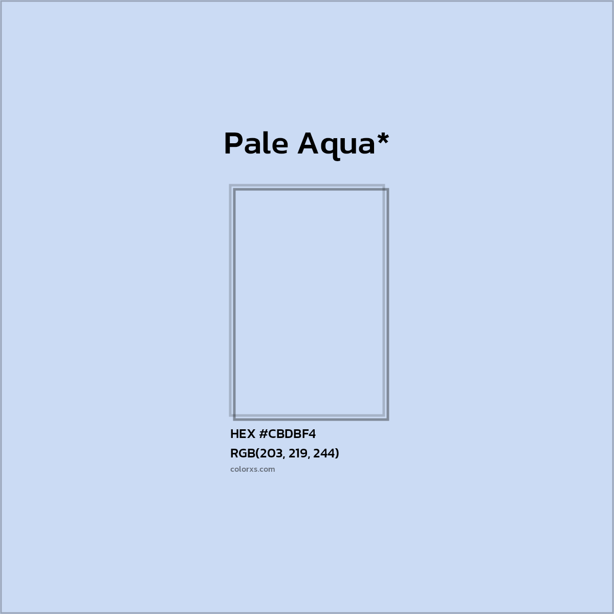 #CBDBF4 hex color. RGB, RYB, CMYK, HSL, HSV codes and color conversions. Matching color names, palettes, paints.