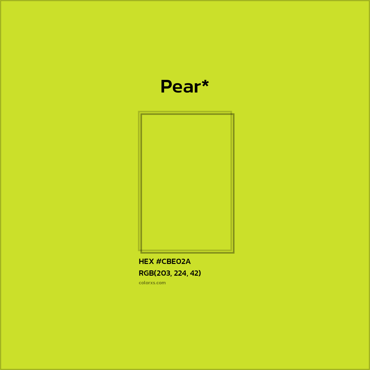 #CBE02A hex color. RGB, RYB, CMYK, HSL, HSV codes and color conversions. Matching color names, palettes, paints.