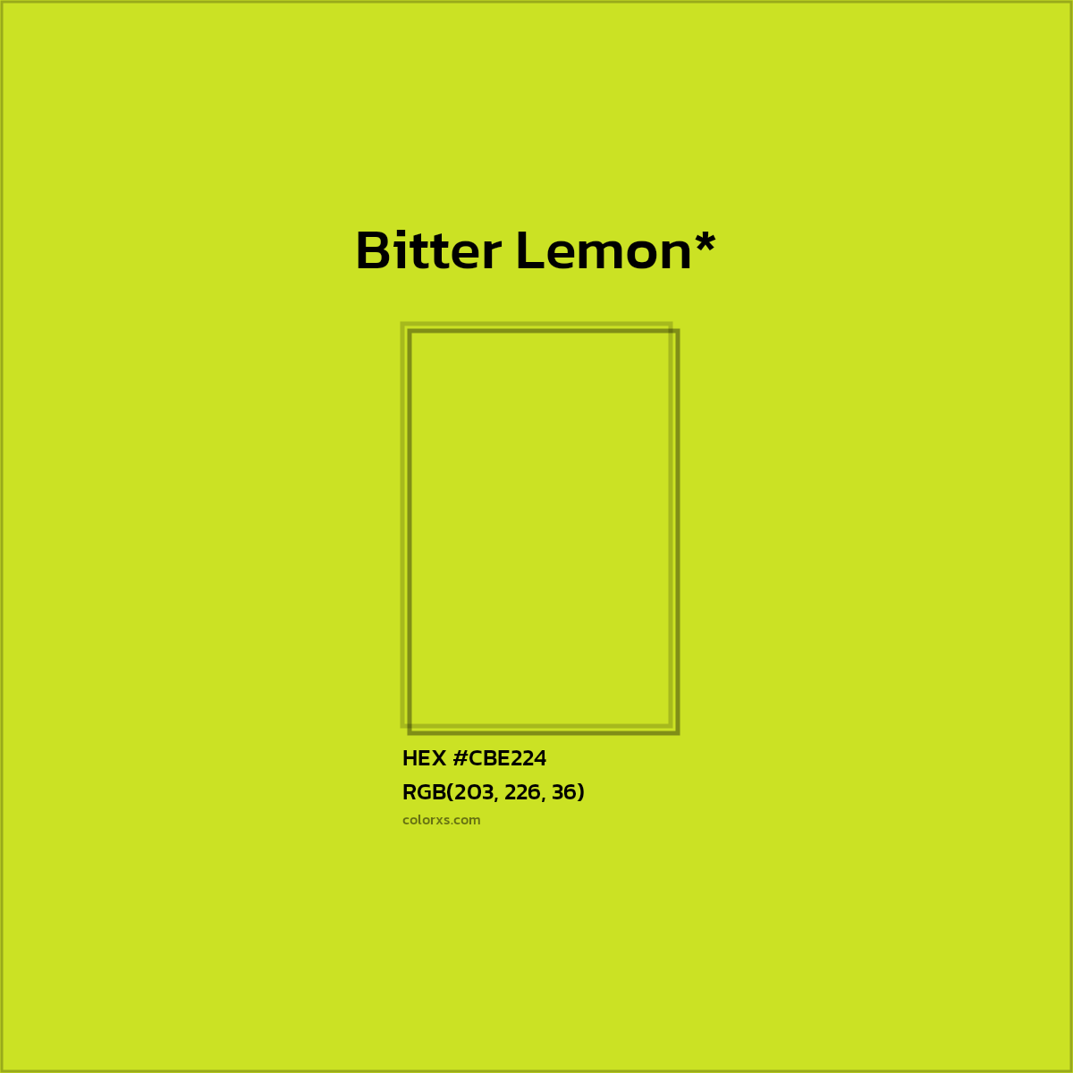 #CBE224 hex color. RGB, RYB, CMYK, HSL, HSV codes and color conversions. Matching color names, palettes, paints.