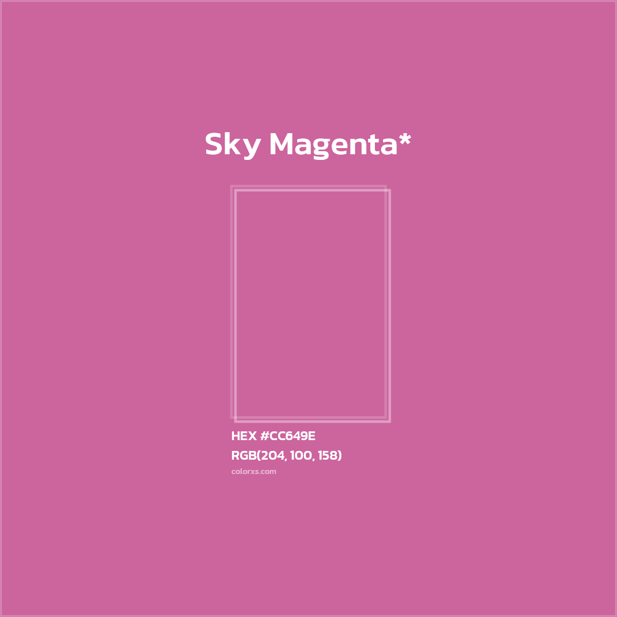#CC649E hex color. RGB, RYB, CMYK, HSL, HSV codes and color conversions. Matching color names, palettes, paints.