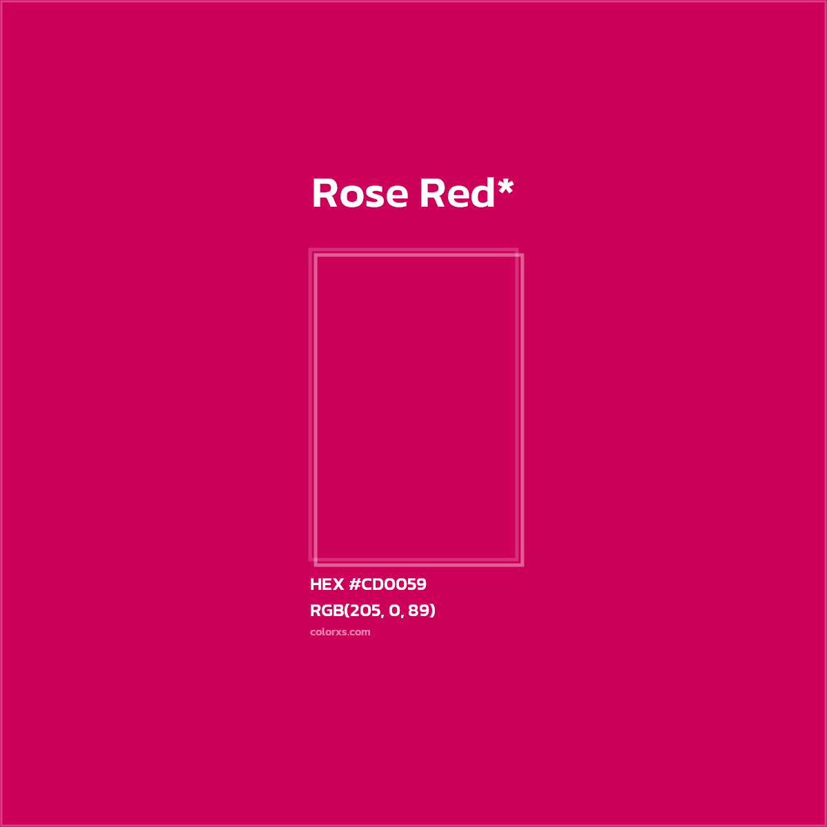 #CD0059 hex color. RGB, RYB, CMYK, HSL, HSV codes and color conversions. Matching color names, palettes, paints.