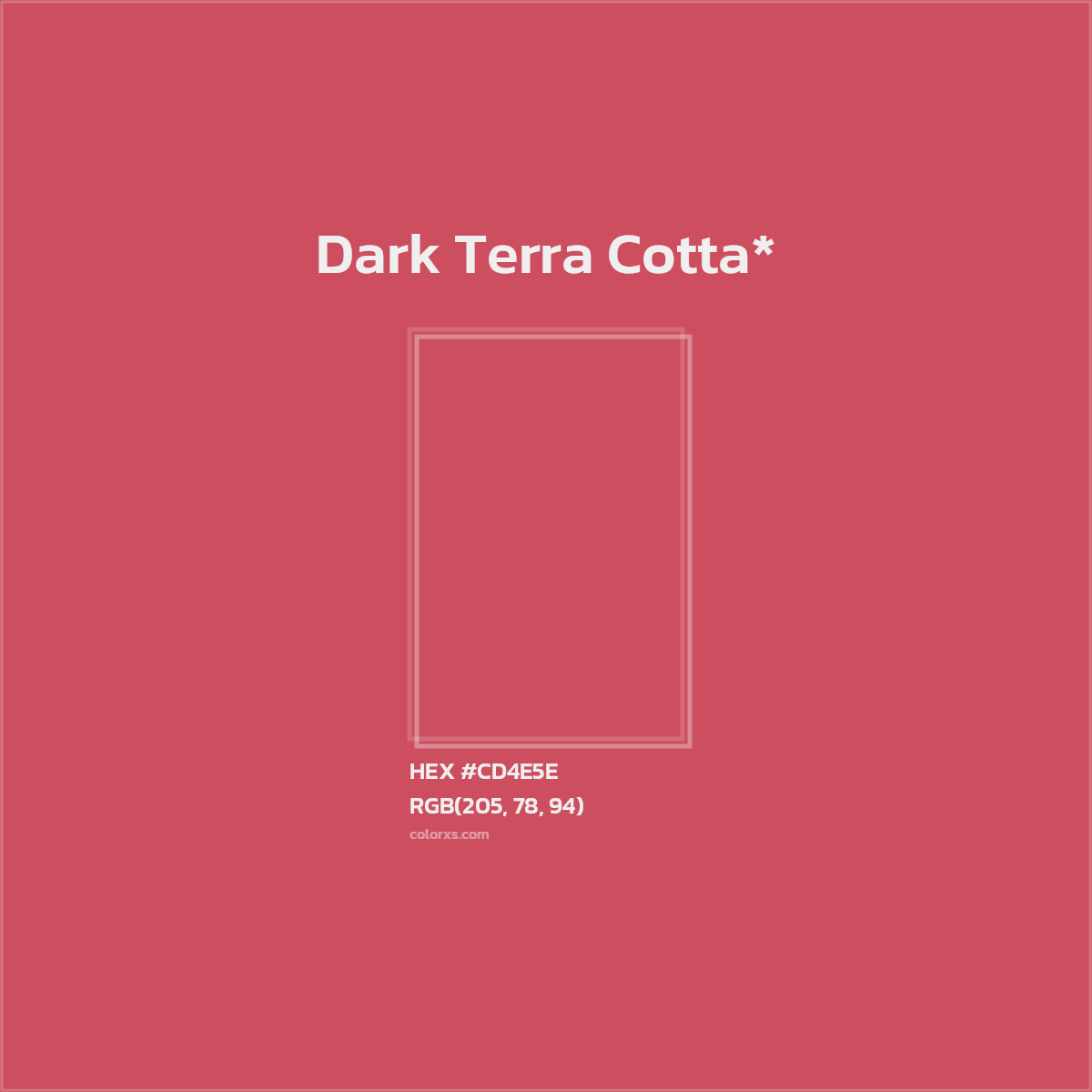 #CD4E5E hex color. RGB, RYB, CMYK, HSL, HSV codes and color conversions. Matching color names, palettes, paints.