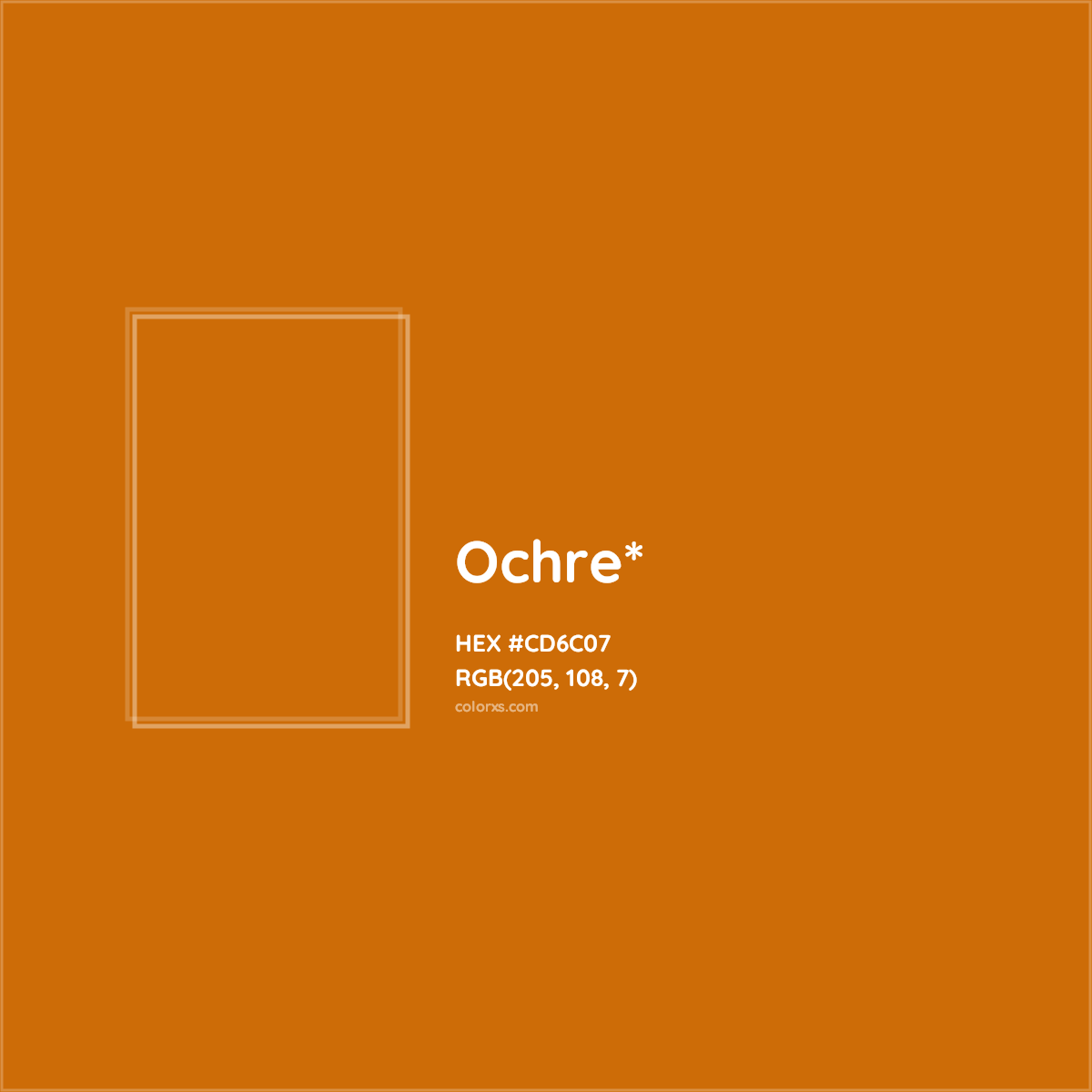 #CD6C07 hex color. RGB, RYB, CMYK, HSL, HSV codes and color conversions. Matching color names, palettes, paints.