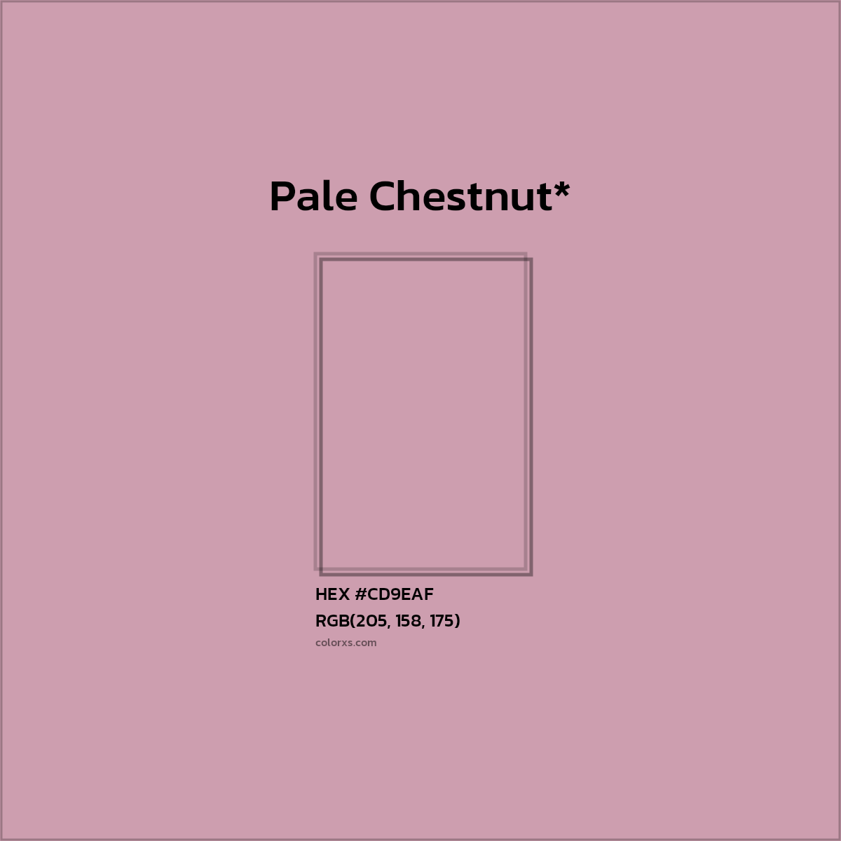#CD9EAF hex color. RGB, RYB, CMYK, HSL, HSV codes and color conversions. Matching color names, palettes, paints.