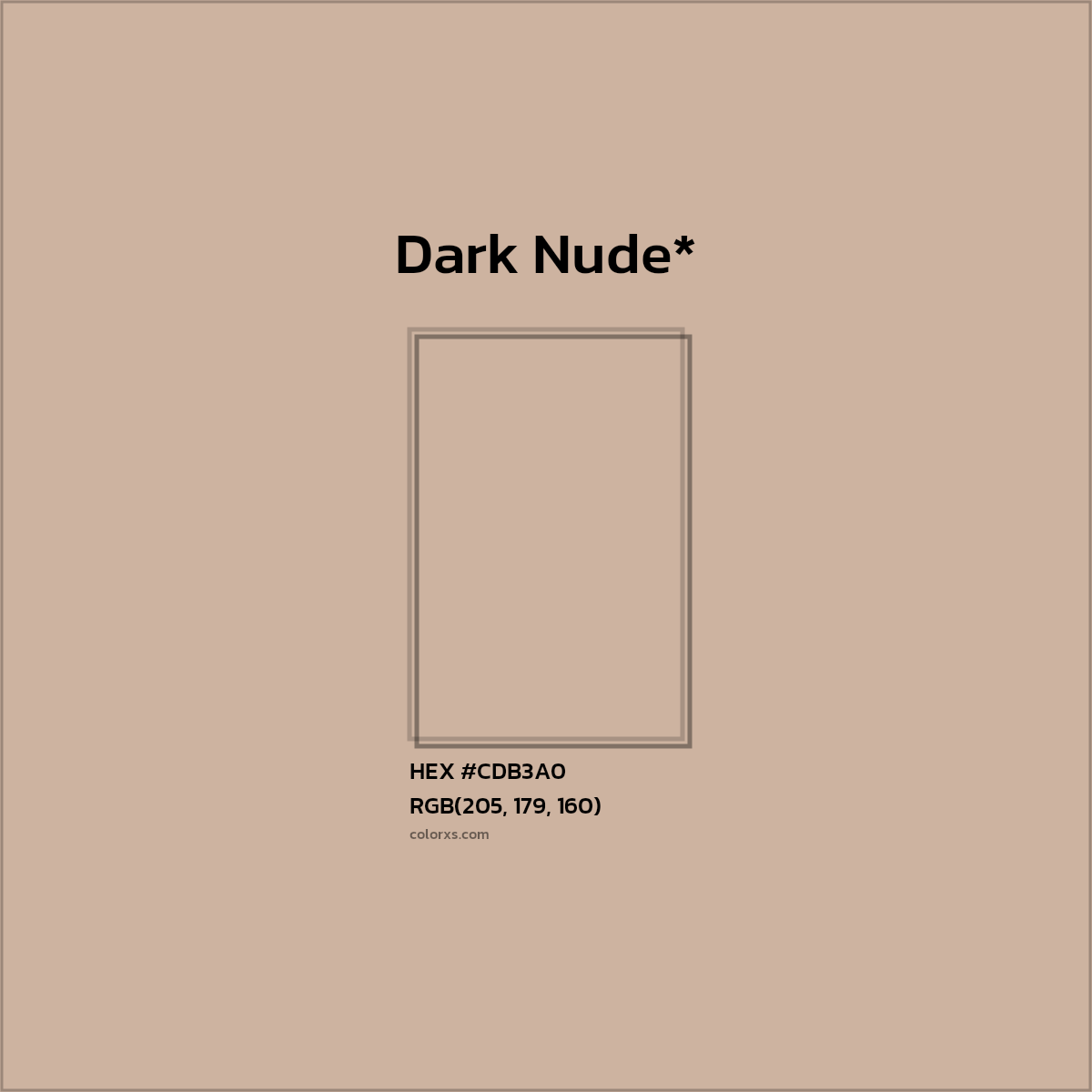 #CDB3A0 hex color. RGB, RYB, CMYK, HSL, HSV codes and color conversions. Matching color names, palettes, paints.