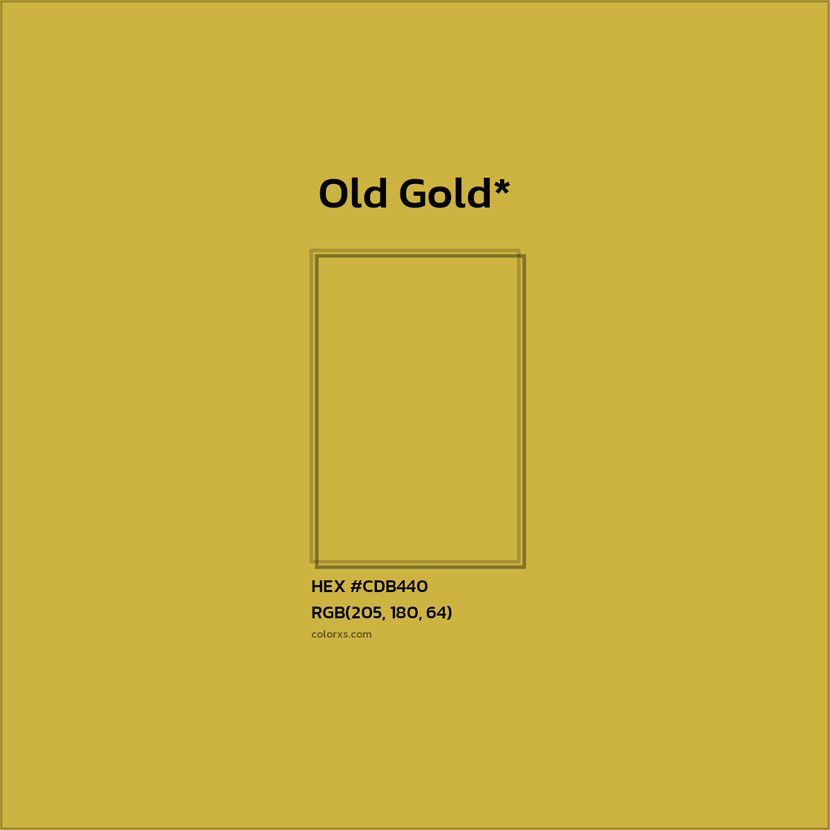#CDB440 hex color. RGB, RYB, CMYK, HSL, HSV codes and color conversions. Matching color names, palettes, paints.