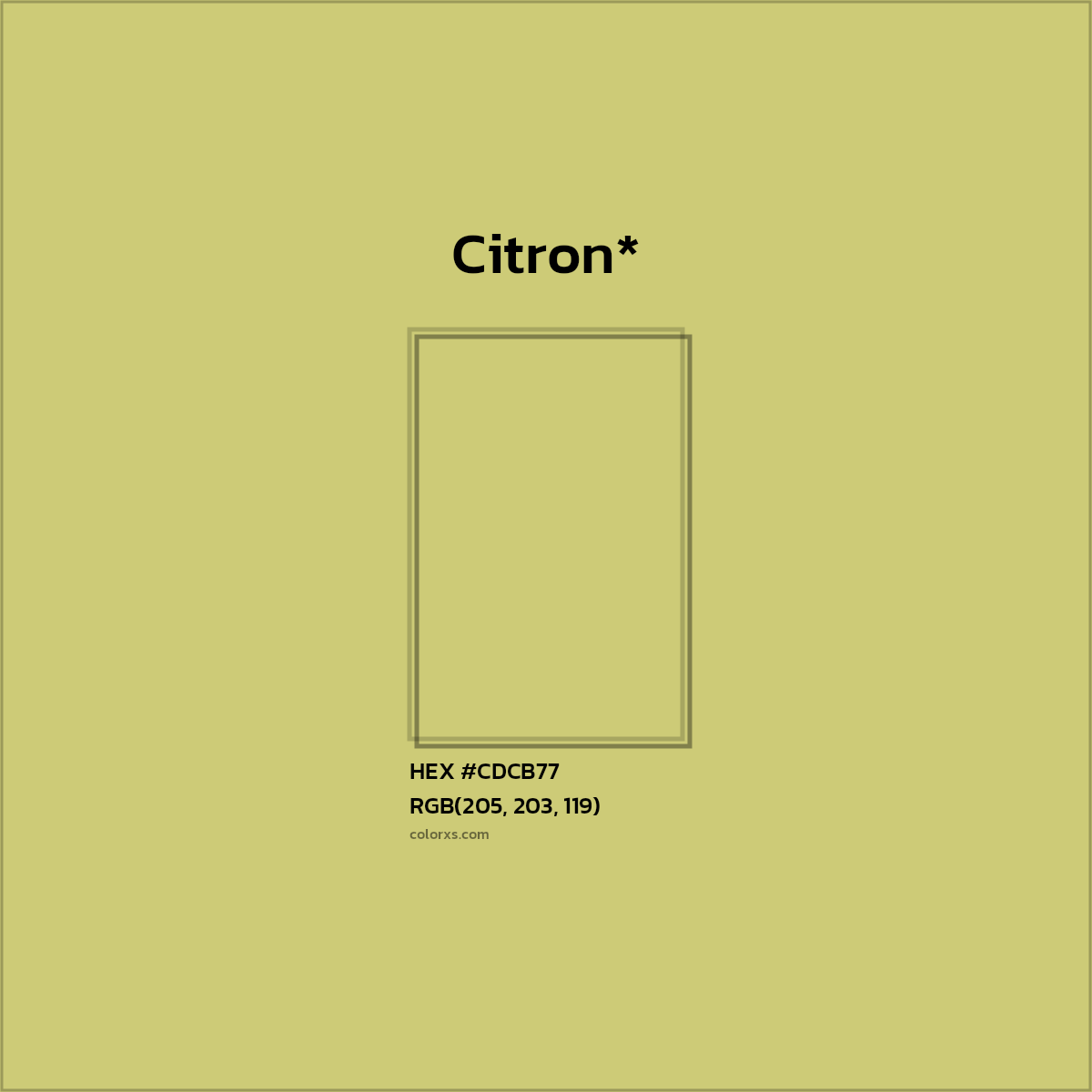 #CDCB77 hex color. RGB, RYB, CMYK, HSL, HSV codes and color conversions. Matching color names, palettes, paints.