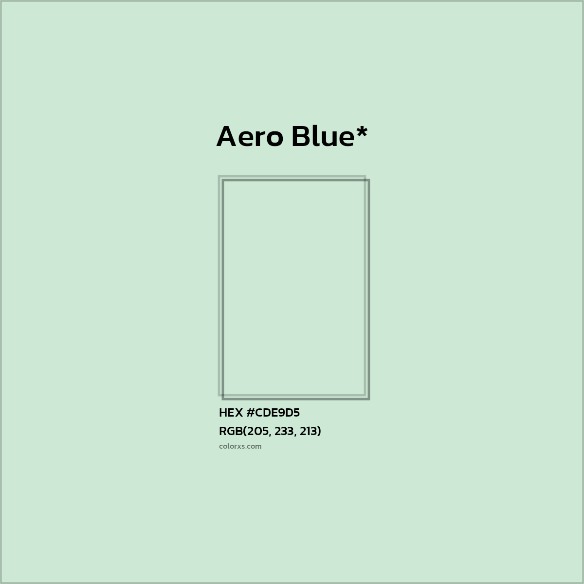 #CDE9D5 hex color. RGB, RYB, CMYK, HSL, HSV codes and color conversions. Matching color names, palettes, paints.