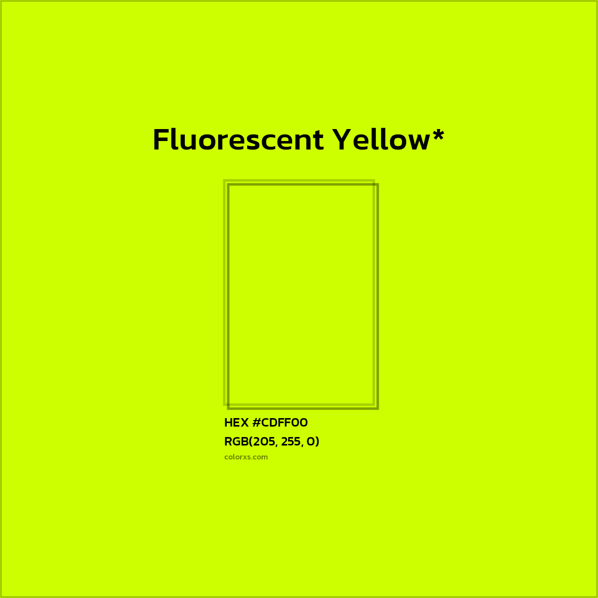 #CDFF00 hex color. RGB, RYB, CMYK, HSL, HSV codes and color conversions. Matching color names, palettes, paints.