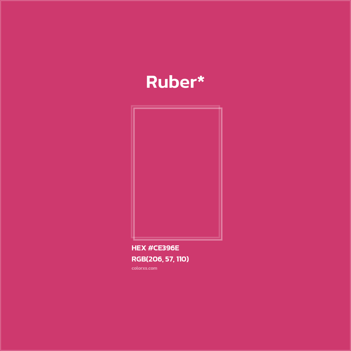 #CE396E hex color. RGB, RYB, CMYK, HSL, HSV codes and color conversions. Matching color names, palettes, paints.