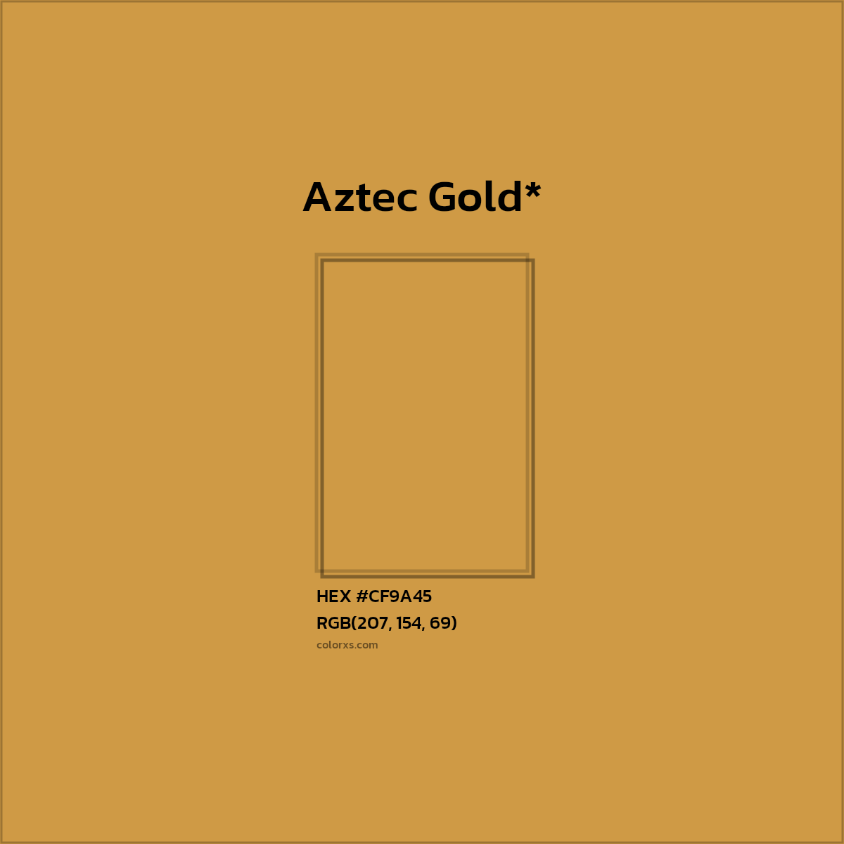 #CF9A45 hex color. RGB, RYB, CMYK, HSL, HSV codes and color conversions. Matching color names, palettes, paints.