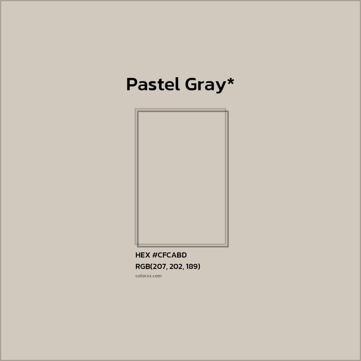 #CFCABD hex color. RGB, RYB, CMYK, HSL, HSV codes and color conversions. Matching color names, palettes, paints.