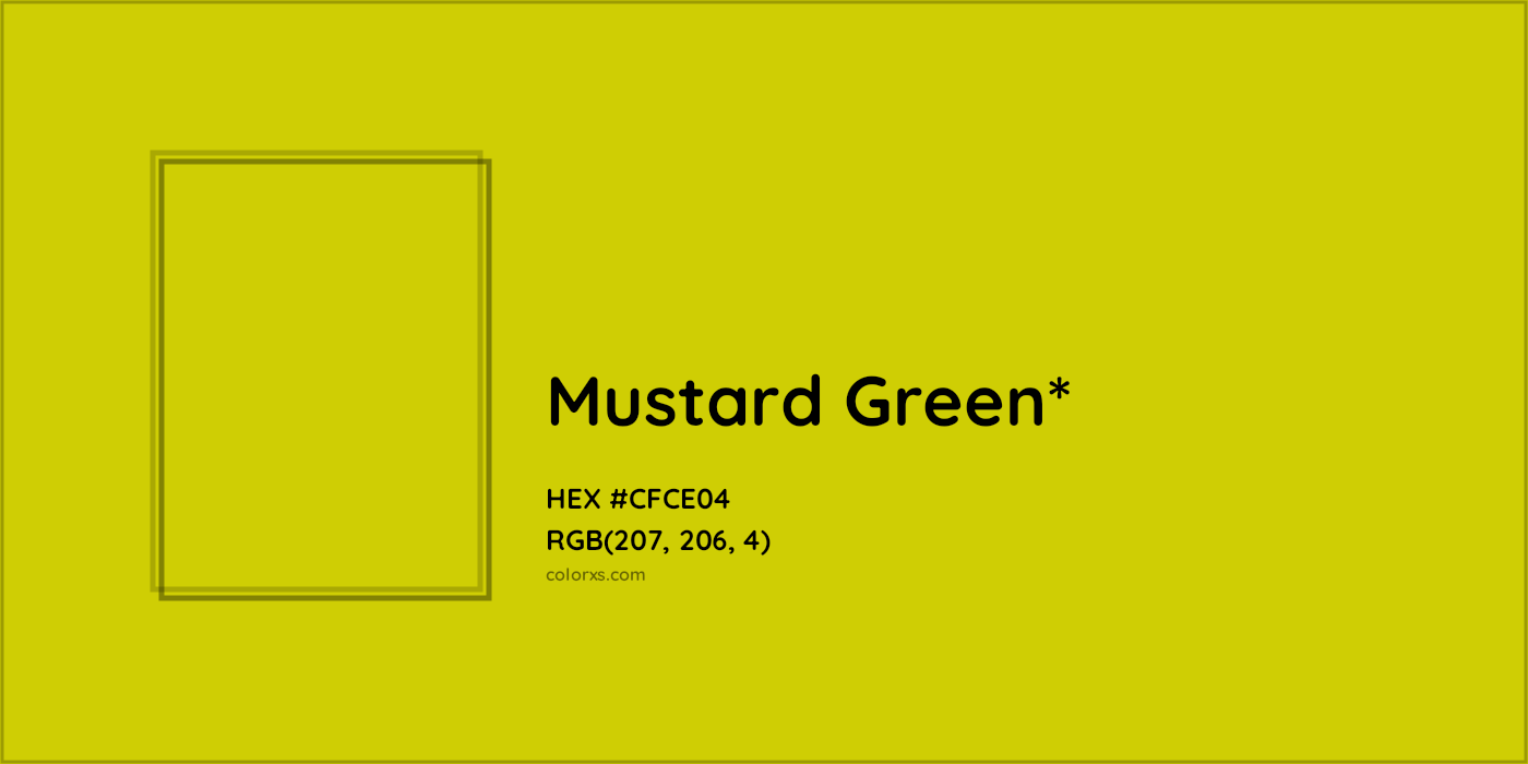 #CFCE04 hex color. RGB, RYB, CMYK, HSL, HSV codes and color conversions. Matching color names, palettes, paints.