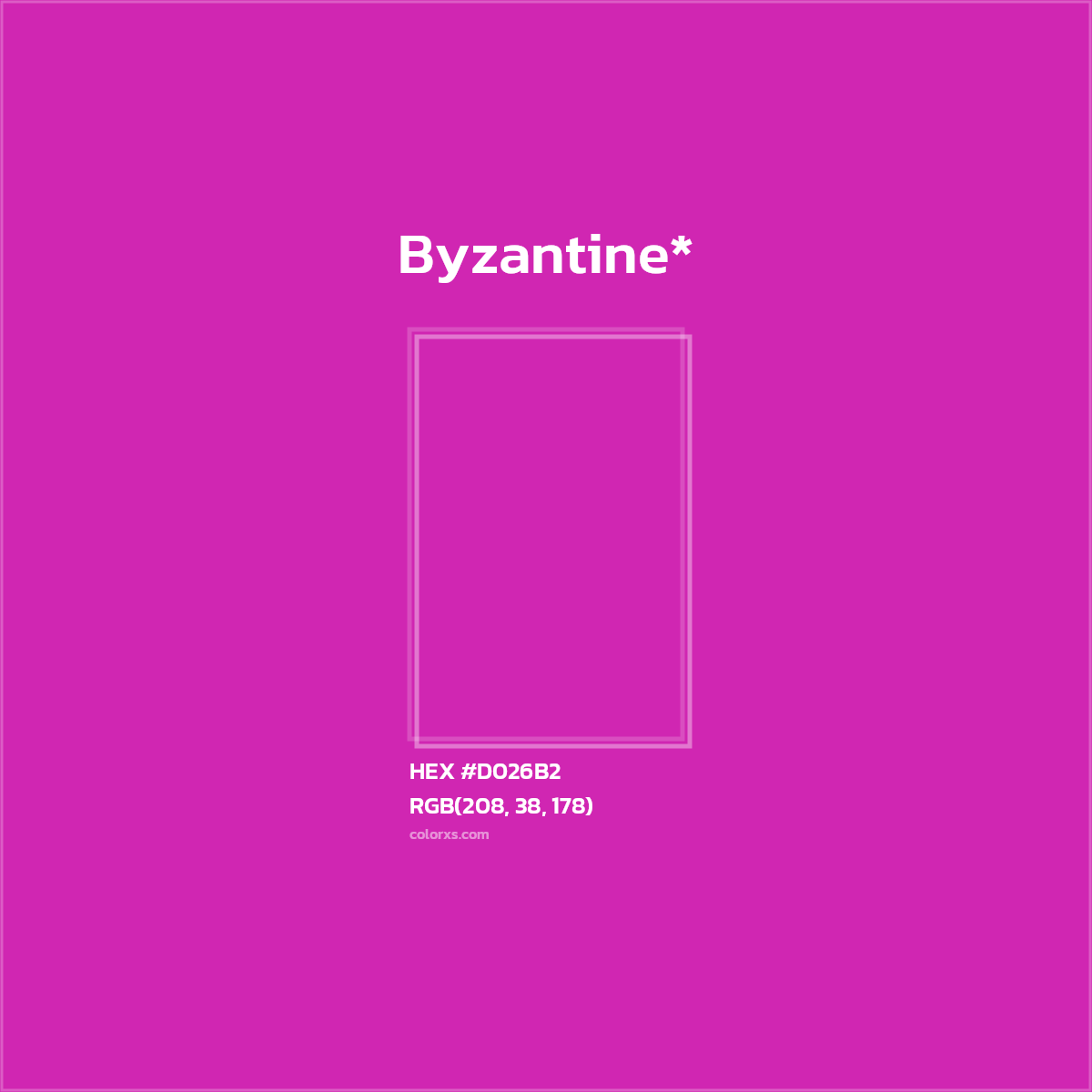 #D026B2 hex color. RGB, RYB, CMYK, HSL, HSV codes and color conversions. Matching color names, palettes, paints.