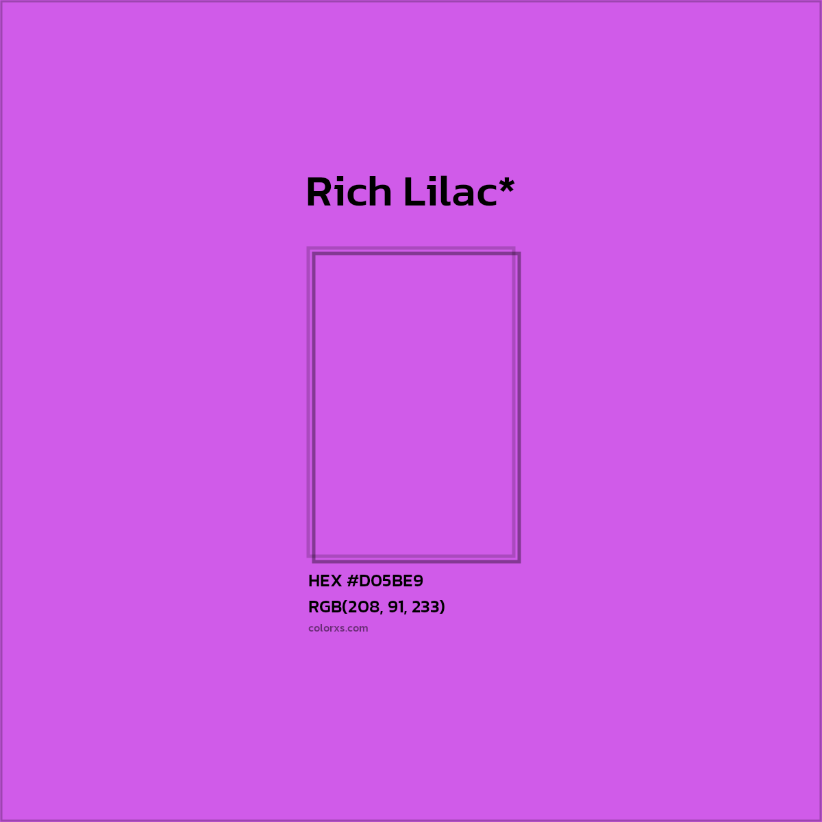 #D05BE9 hex color. RGB, RYB, CMYK, HSL, HSV codes and color conversions. Matching color names, palettes, paints.