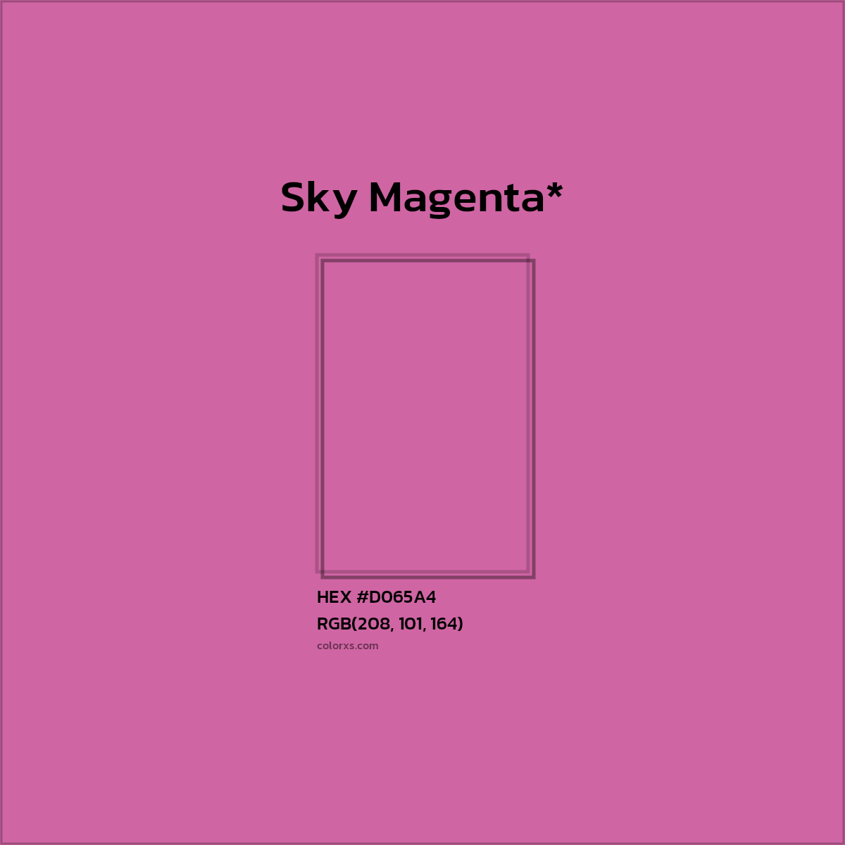 #D065A4 hex color. RGB, RYB, CMYK, HSL, HSV codes and color conversions. Matching color names, palettes, paints.