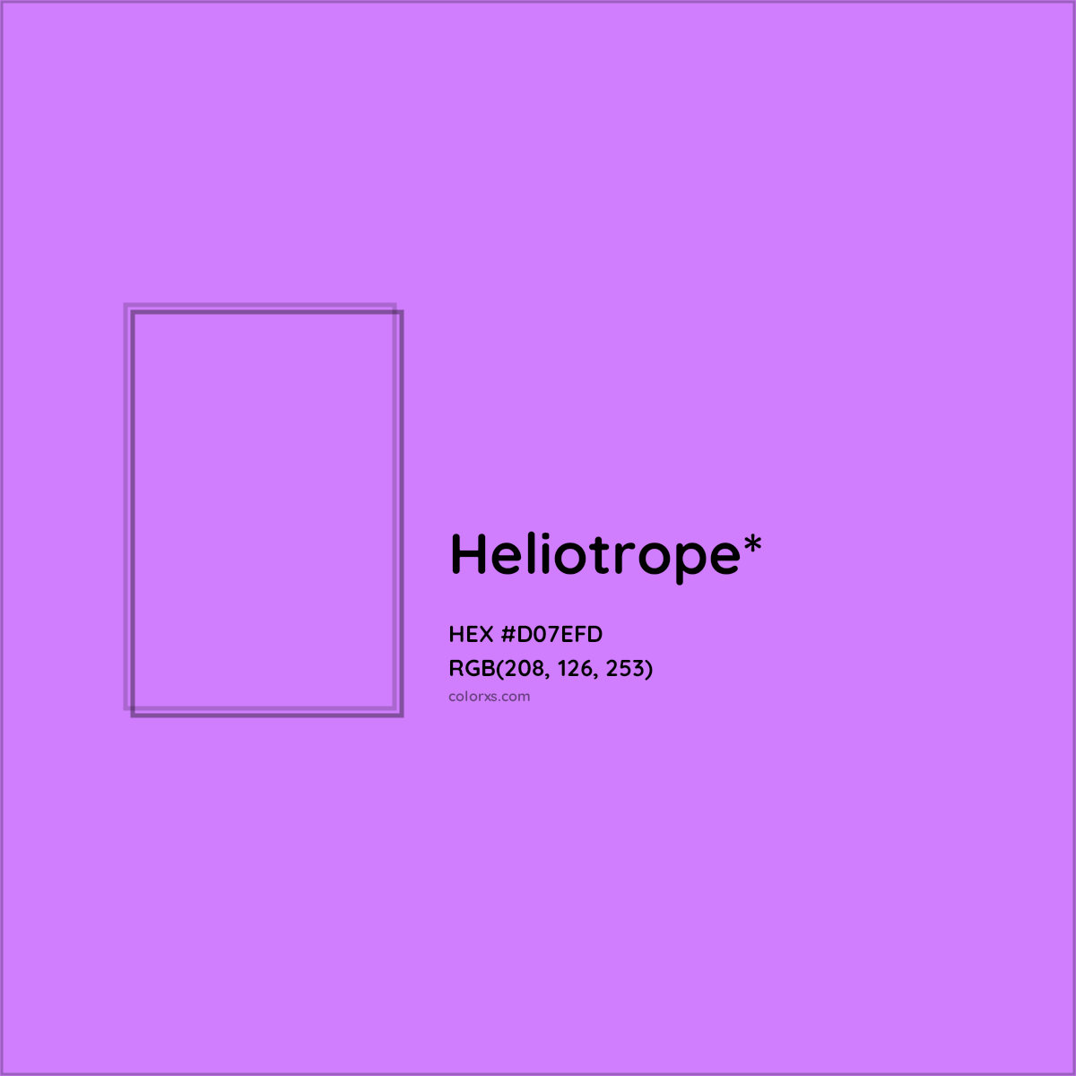 #D07EFD hex color. RGB, RYB, CMYK, HSL, HSV codes and color conversions. Matching color names, palettes, paints.