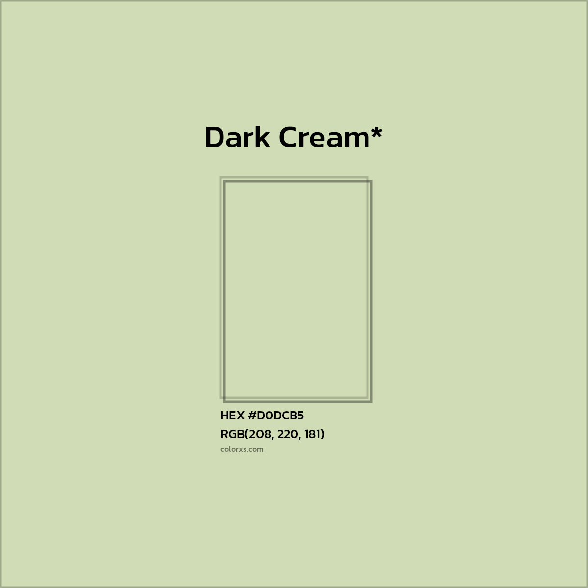 #D0DCB5 hex color. RGB, RYB, CMYK, HSL, HSV codes and color conversions. Matching color names, palettes, paints.