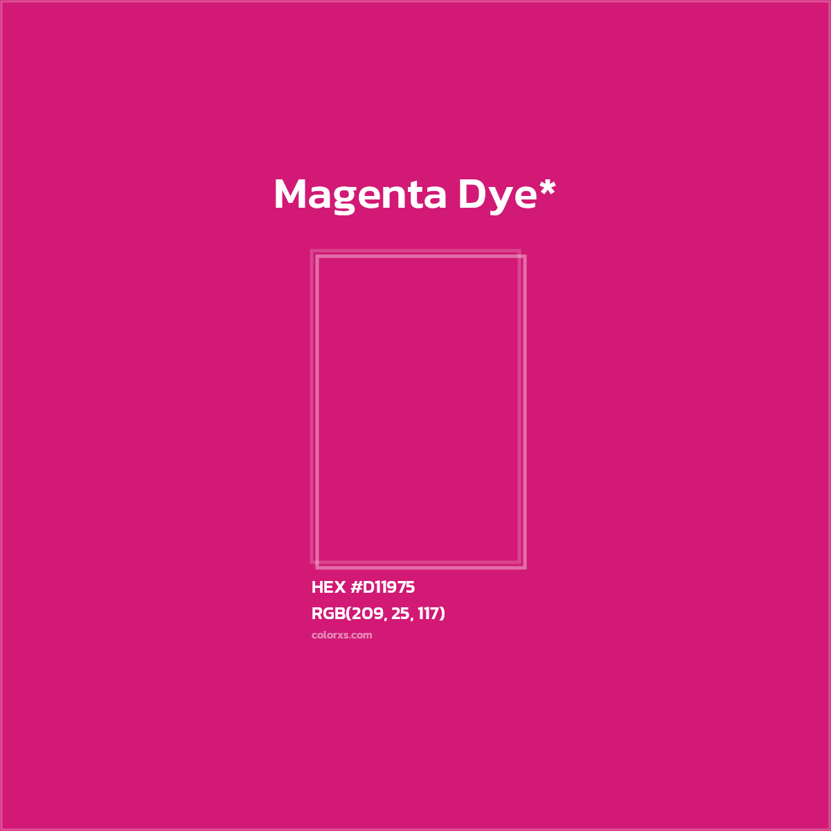 #D11975 hex color. RGB, RYB, CMYK, HSL, HSV codes and color conversions. Matching color names, palettes, paints.