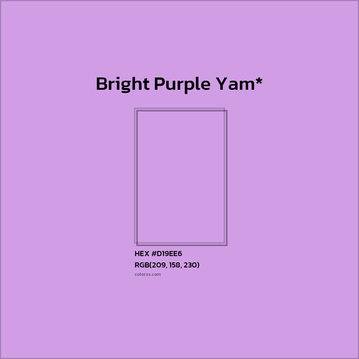 #D19EE6 hex color. RGB, RYB, CMYK, HSL, HSV codes and color conversions. Matching color names, palettes, paints.