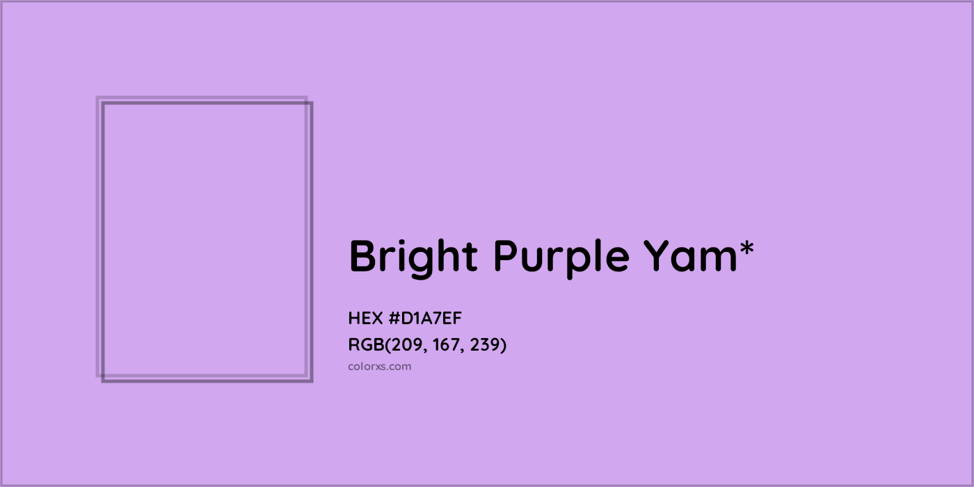 #D1A7EF hex color. RGB, RYB, CMYK, HSL, HSV codes and color conversions. Matching color names, palettes, paints.