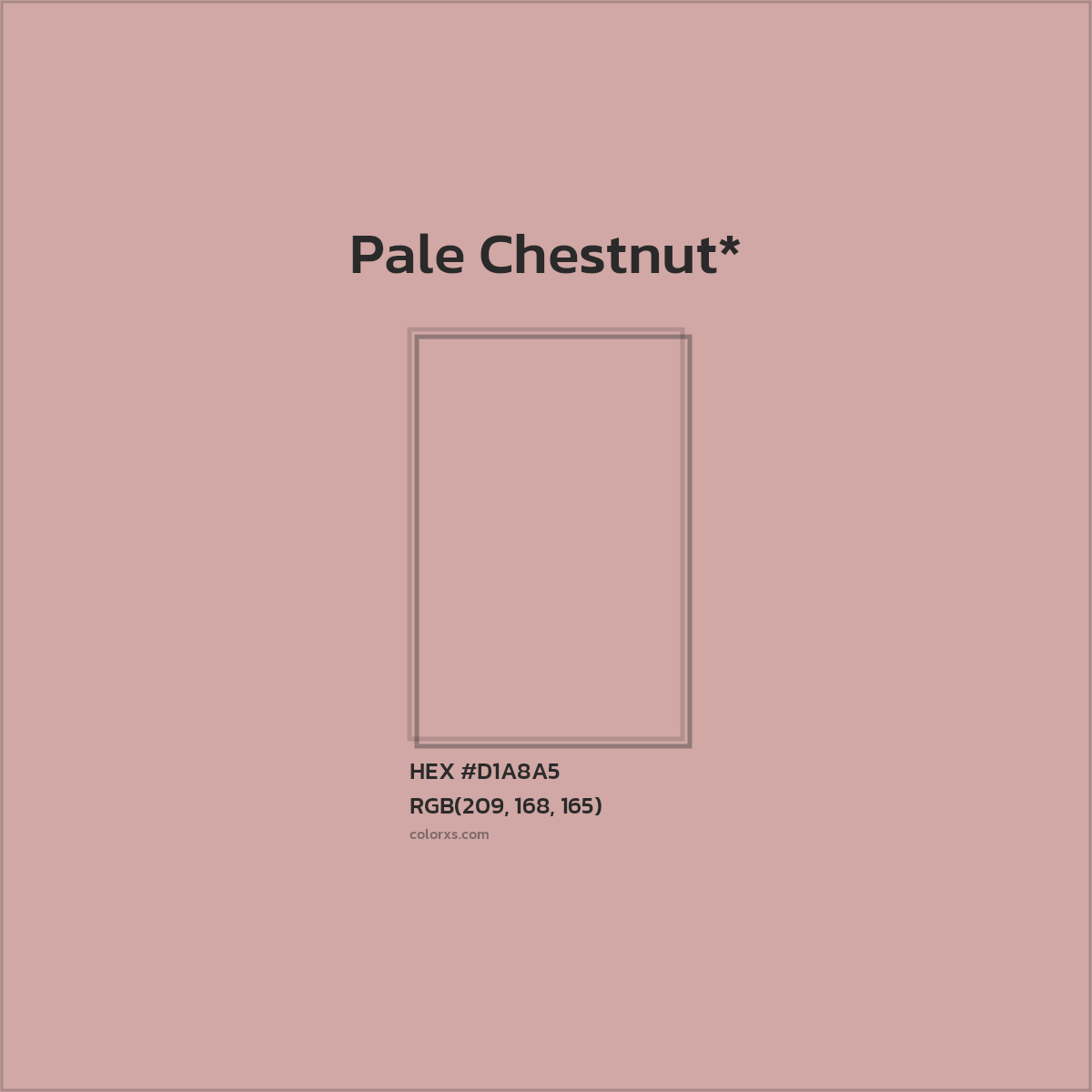 #D1A8A5 hex color. RGB, RYB, CMYK, HSL, HSV codes and color conversions. Matching color names, palettes, paints.