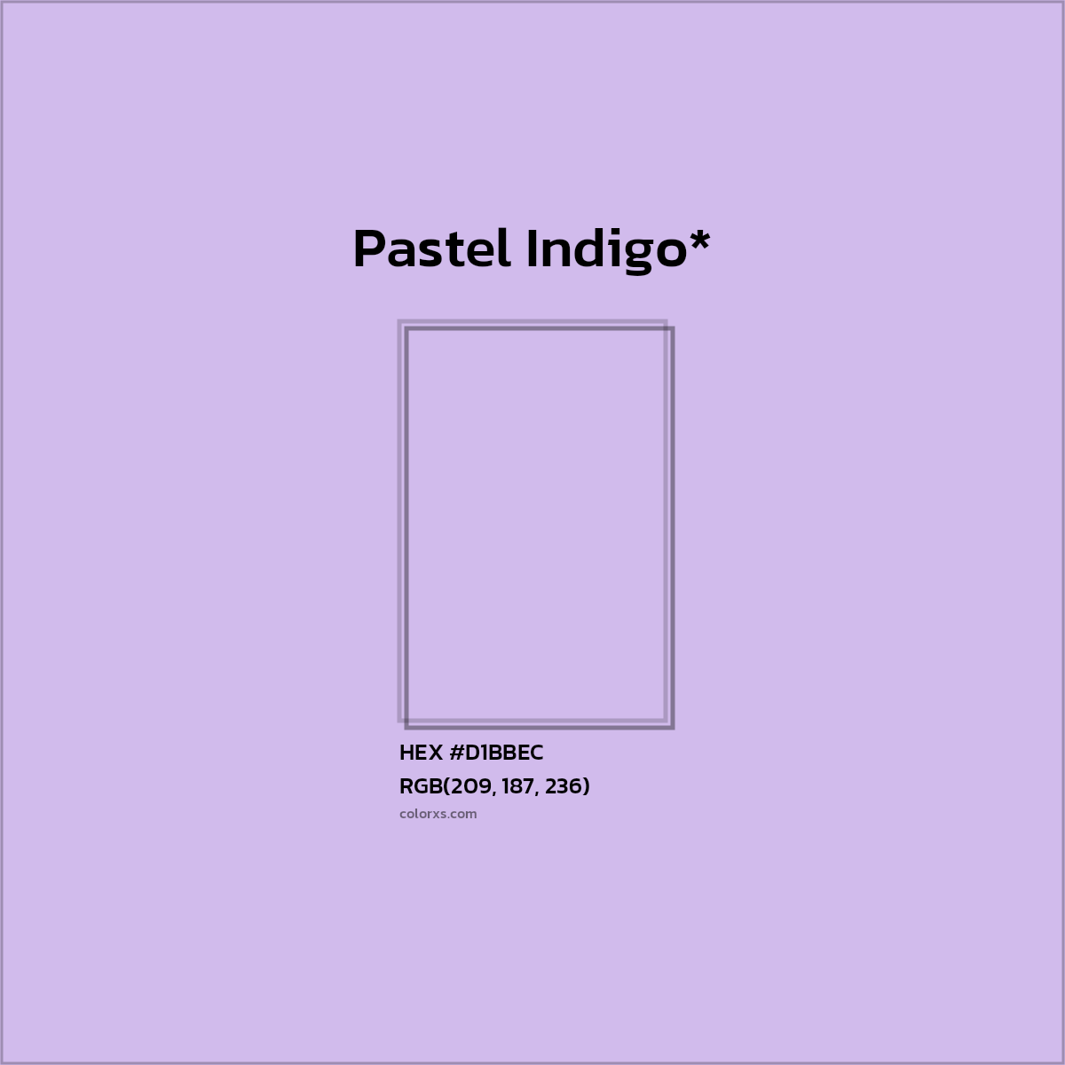 #D1BBEC hex color. RGB, RYB, CMYK, HSL, HSV codes and color conversions. Matching color names, palettes, paints.