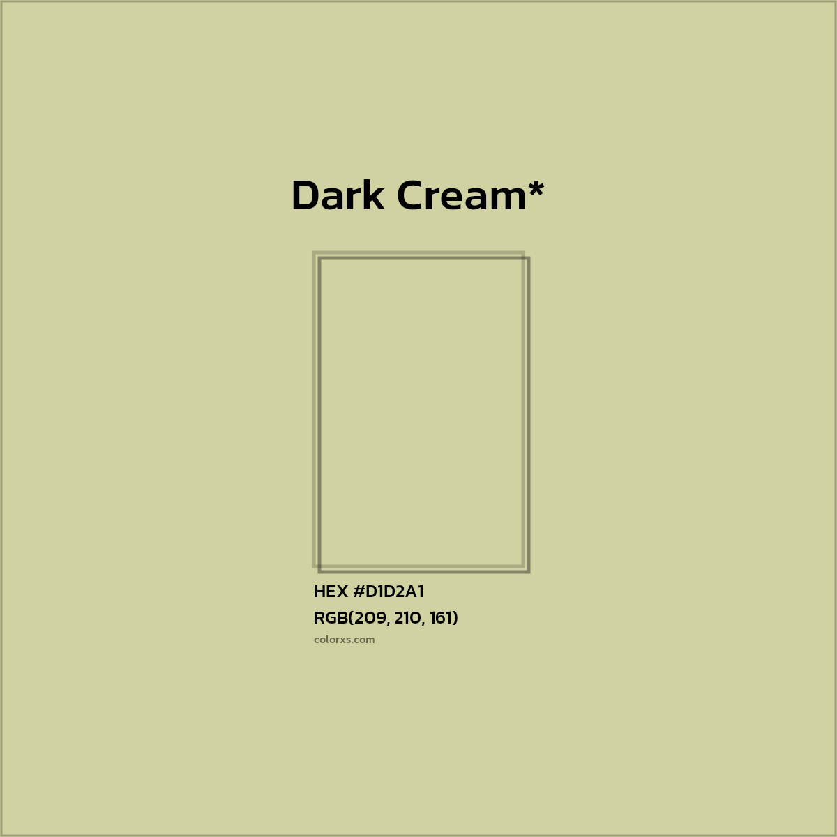 #D1D2A1 hex color. RGB, RYB, CMYK, HSL, HSV codes and color conversions. Matching color names, palettes, paints.
