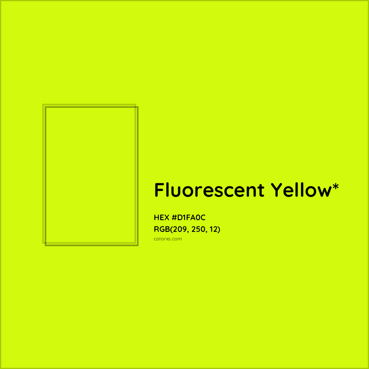 #D1FA0C hex color. RGB, RYB, CMYK, HSL, HSV codes and color conversions. Matching color names, palettes, paints.