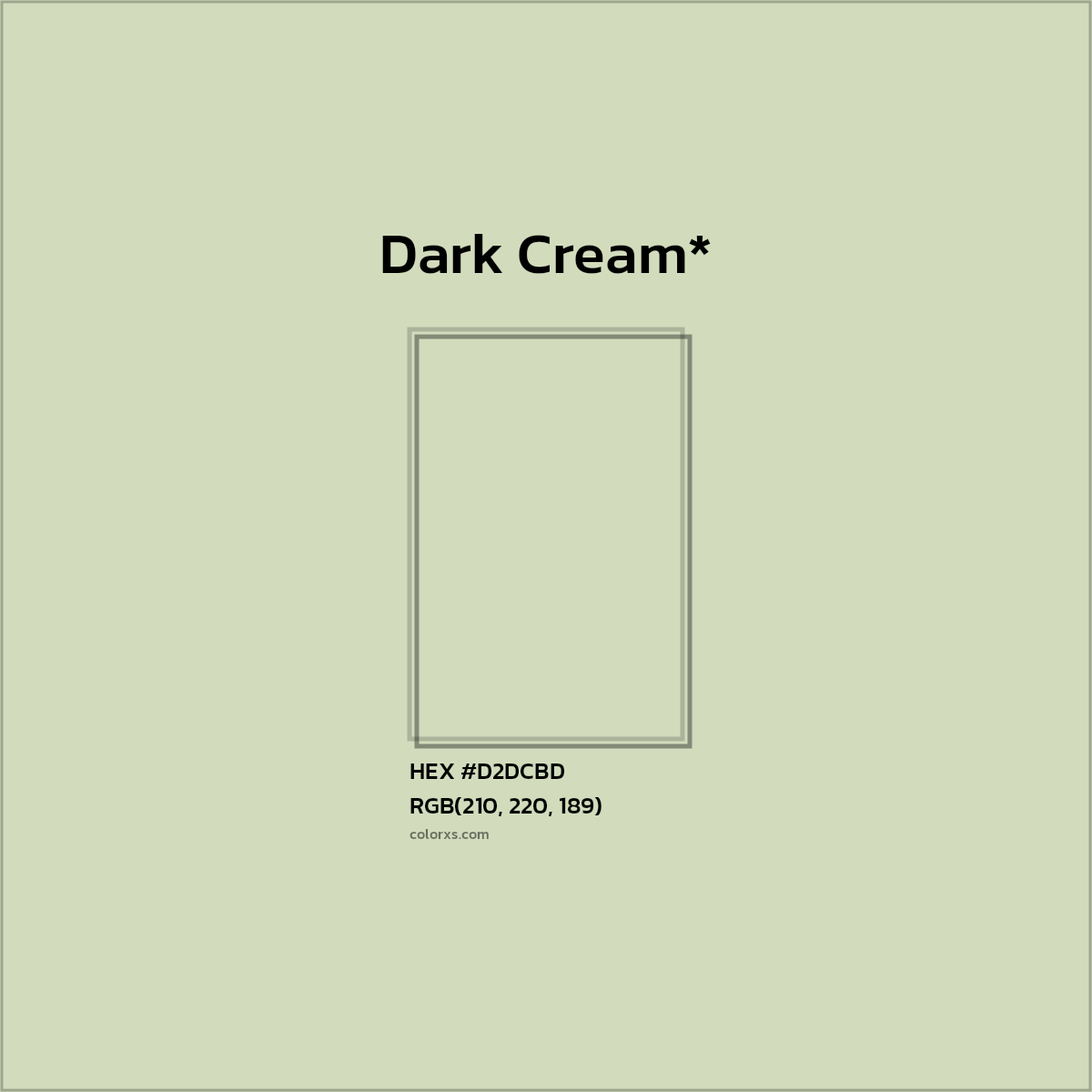 #D2DCBD hex color. RGB, RYB, CMYK, HSL, HSV codes and color conversions. Matching color names, palettes, paints.