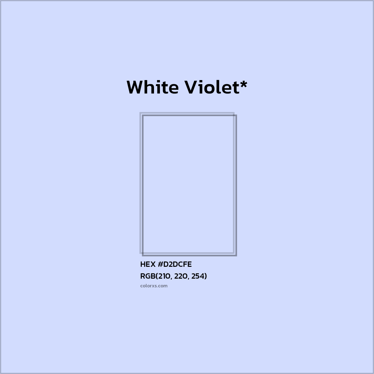 #D2DCFE hex color. RGB, RYB, CMYK, HSL, HSV codes and color conversions. Matching color names, palettes, paints.