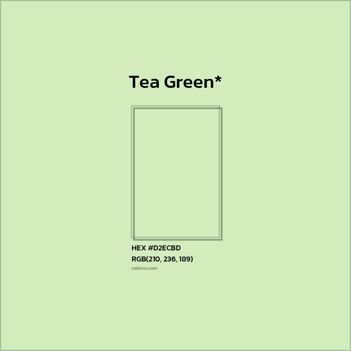 #D2ECBD hex color. RGB, RYB, CMYK, HSL, HSV codes and color conversions. Matching color names, palettes, paints.