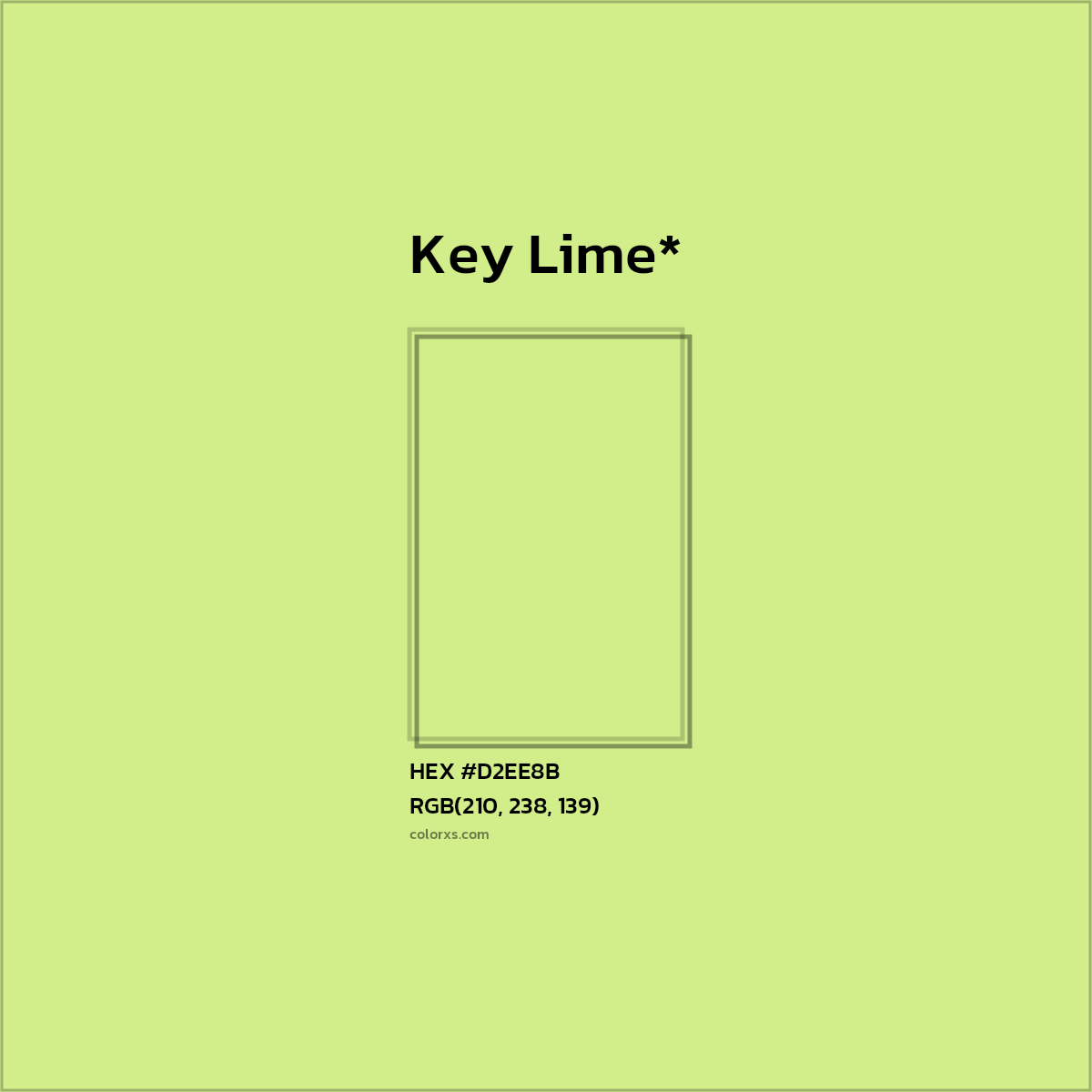 #D2EE8B hex color. RGB, RYB, CMYK, HSL, HSV codes and color conversions. Matching color names, palettes, paints.