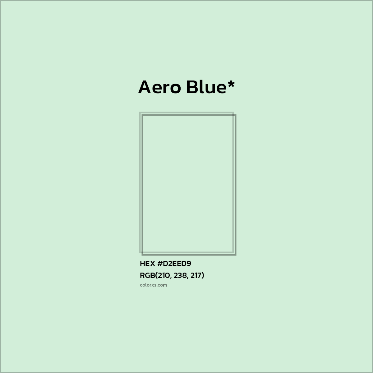 #D2EED9 hex color. RGB, RYB, CMYK, HSL, HSV codes and color conversions. Matching color names, palettes, paints.