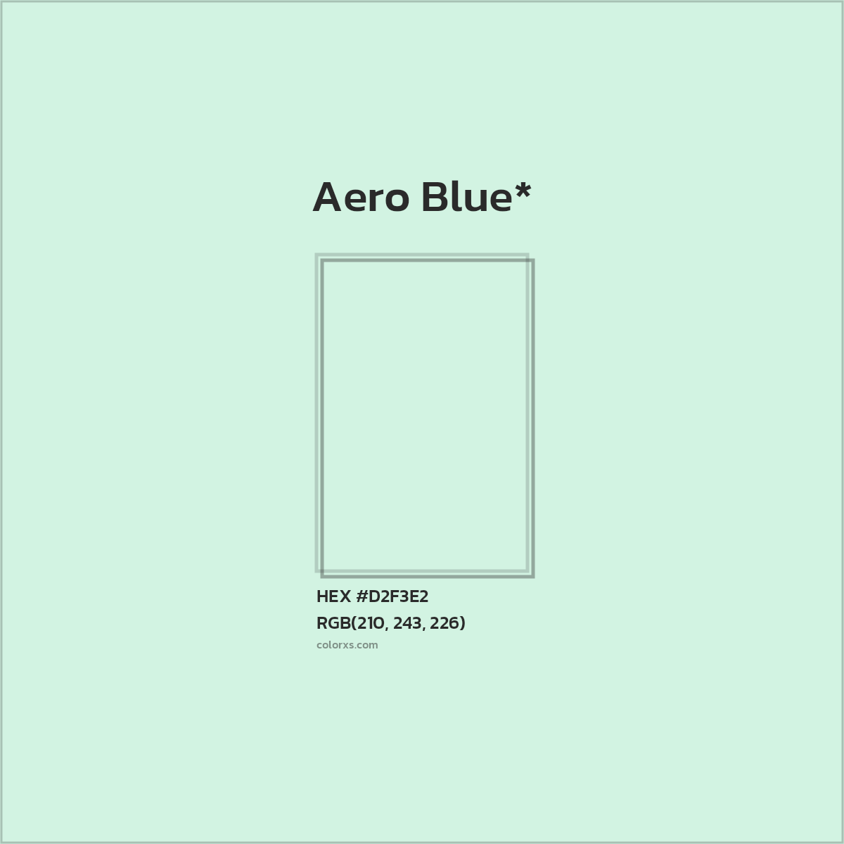 #D2F3E2 hex color. RGB, RYB, CMYK, HSL, HSV codes and color conversions. Matching color names, palettes, paints.