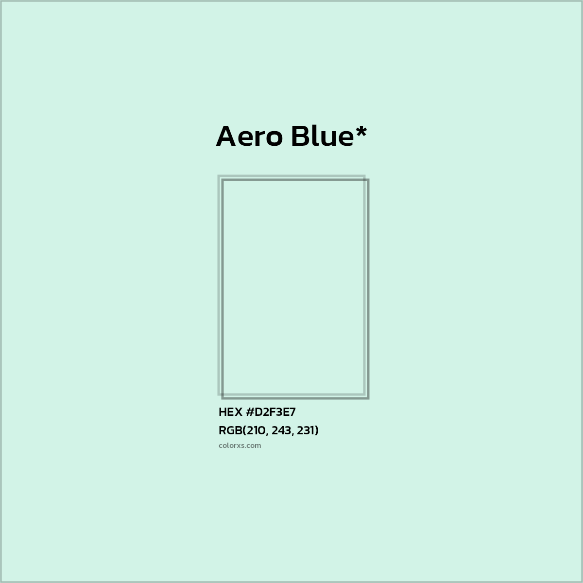 #D2F3E7 hex color. RGB, RYB, CMYK, HSL, HSV codes and color conversions. Matching color names, palettes, paints.