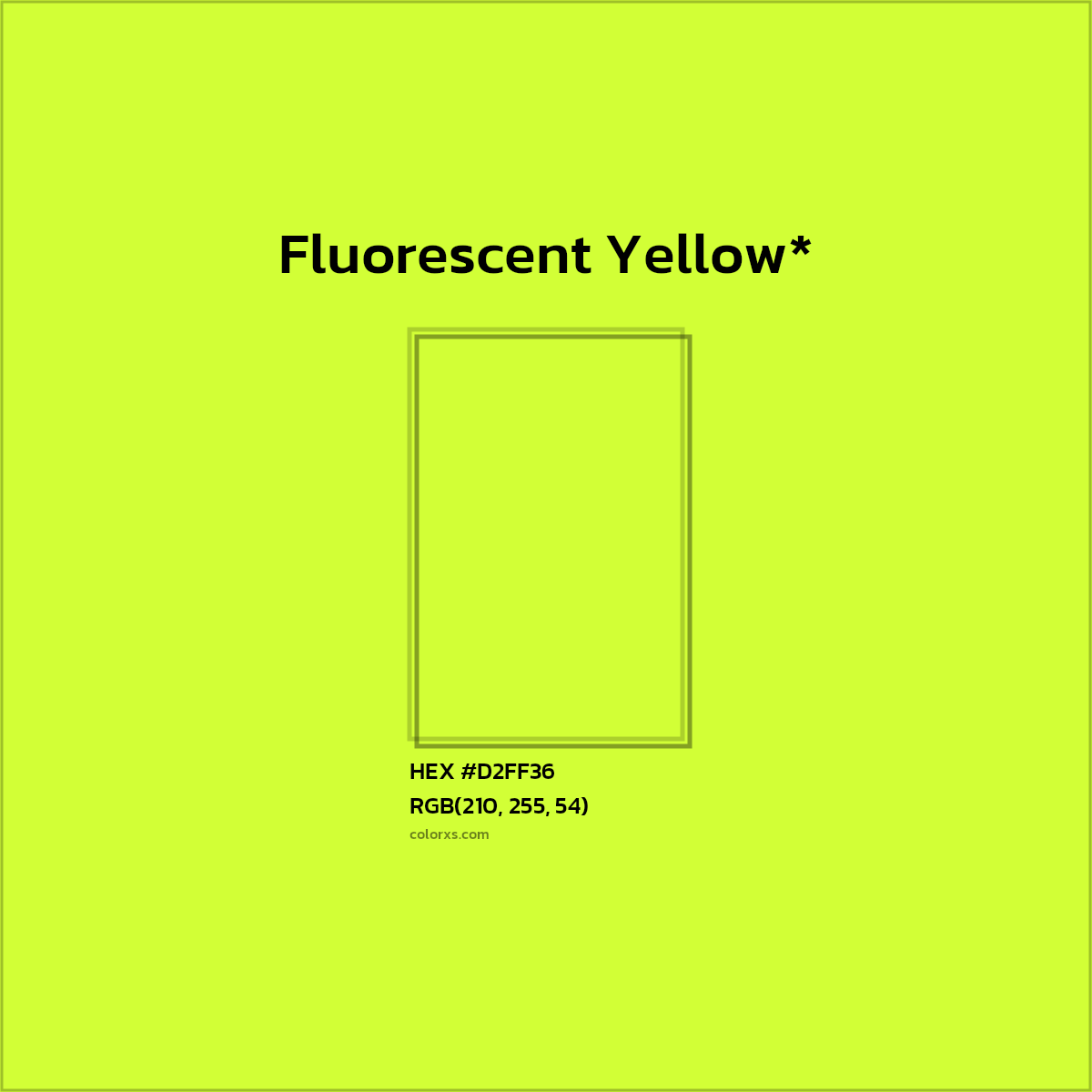 #D2FF36 hex color. RGB, RYB, CMYK, HSL, HSV codes and color conversions. Matching color names, palettes, paints.
