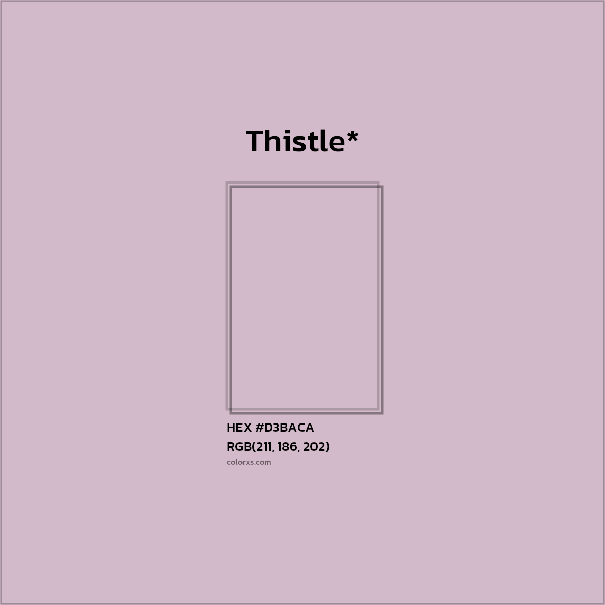 #D3BACA hex color. RGB, RYB, CMYK, HSL, HSV codes and color conversions. Matching color names, palettes, paints.