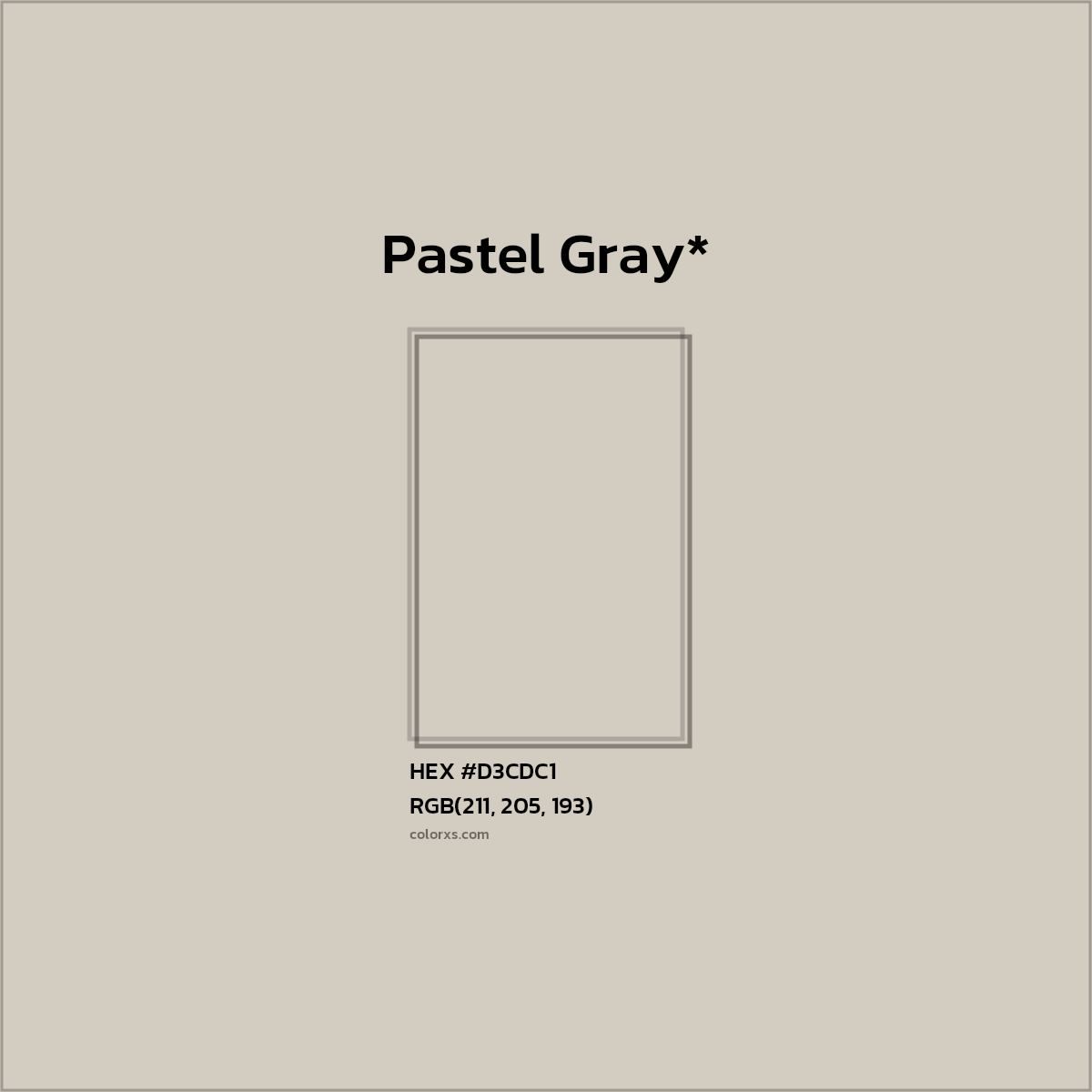 #D3CDC1 hex color. RGB, RYB, CMYK, HSL, HSV codes and color conversions. Matching color names, palettes, paints.