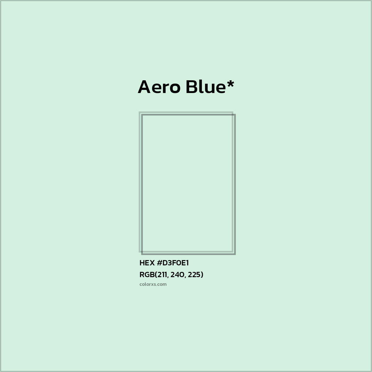 #D3F0E1 hex color. RGB, RYB, CMYK, HSL, HSV codes and color conversions. Matching color names, palettes, paints.