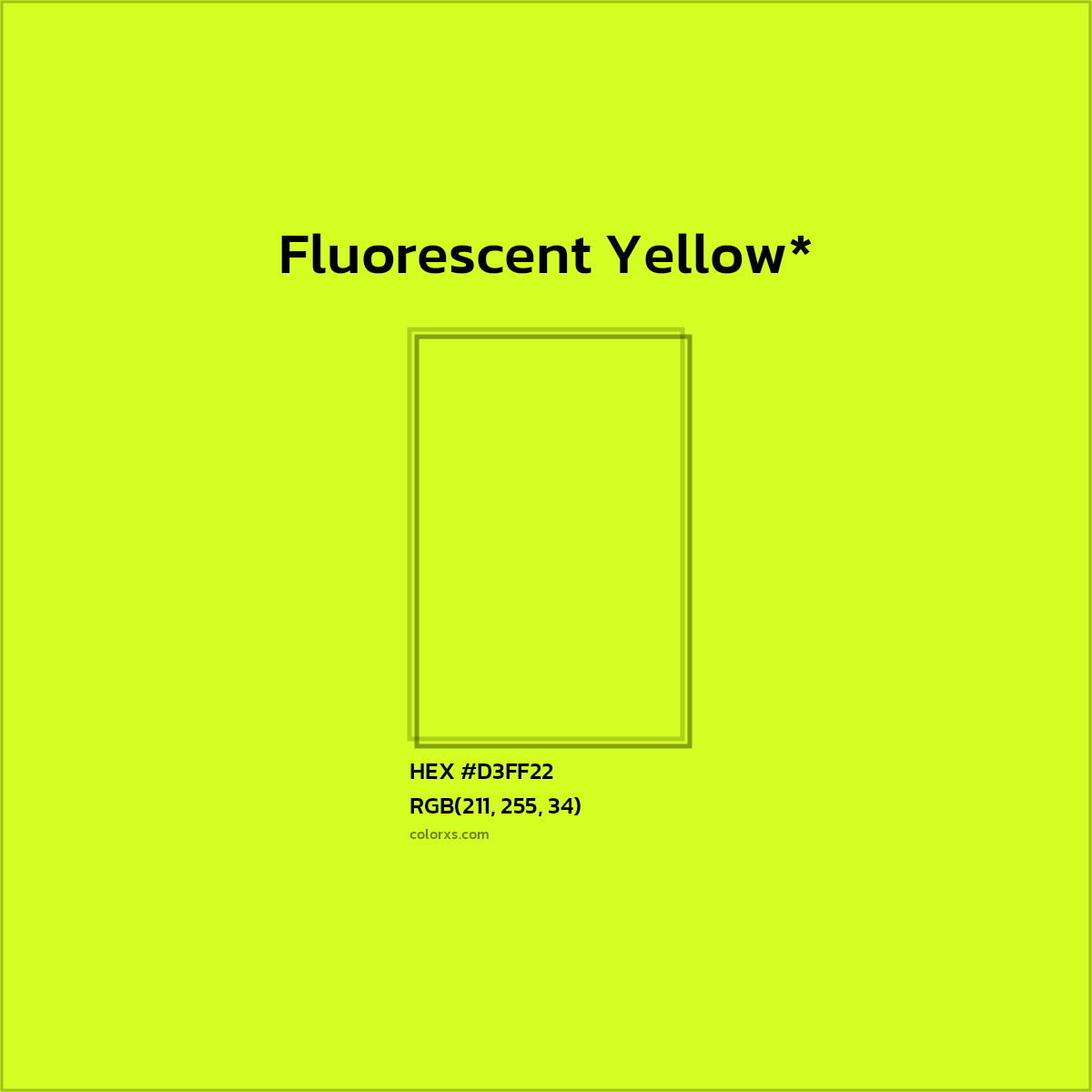 #D3FF22 hex color. RGB, RYB, CMYK, HSL, HSV codes and color conversions. Matching color names, palettes, paints.