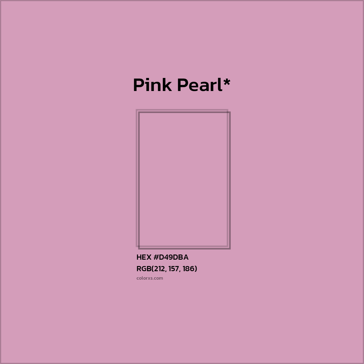 #D49DBA hex color. RGB, RYB, CMYK, HSL, HSV codes and color conversions. Matching color names, palettes, paints.