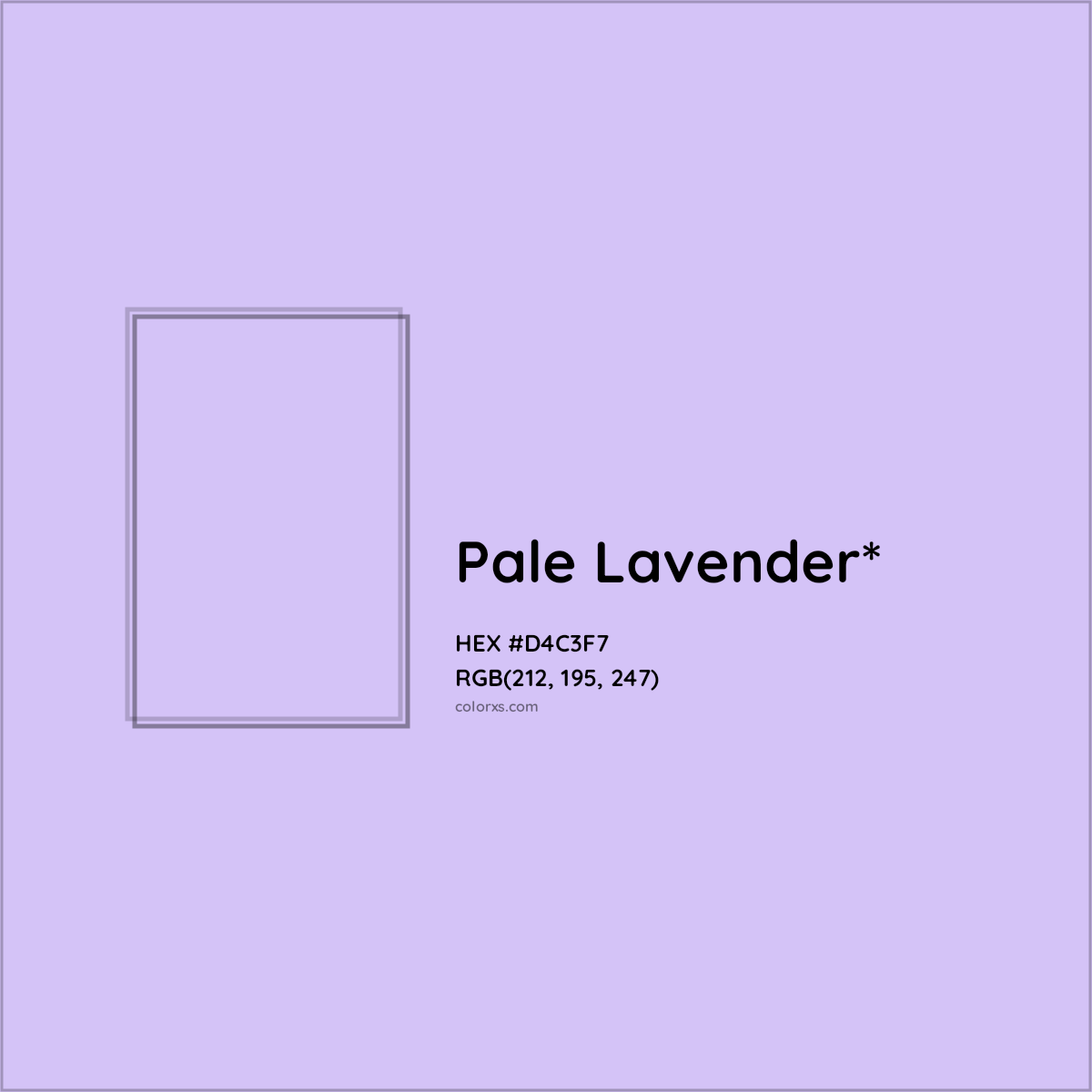 #D4C3F7 hex color. RGB, RYB, CMYK, HSL, HSV codes and color conversions. Matching color names, palettes, paints.
