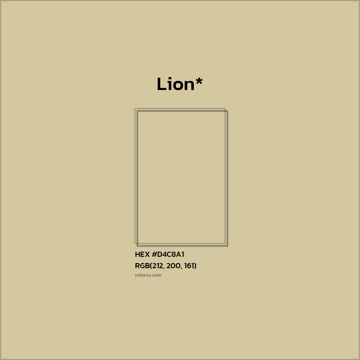 #D4C8A1 hex color. RGB, RYB, CMYK, HSL, HSV codes and color conversions. Matching color names, palettes, paints.