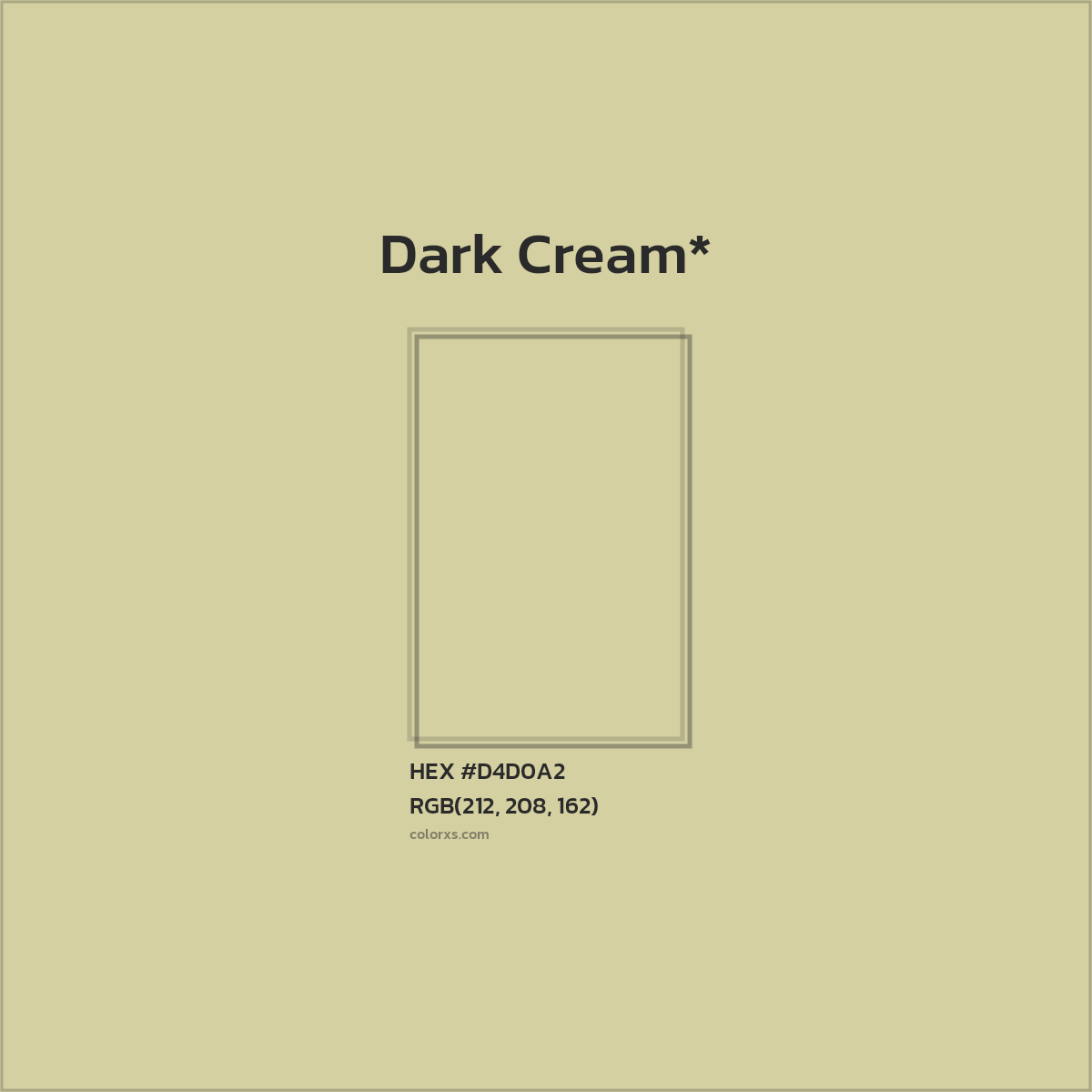 #D4D0A2 hex color. RGB, RYB, CMYK, HSL, HSV codes and color conversions. Matching color names, palettes, paints.