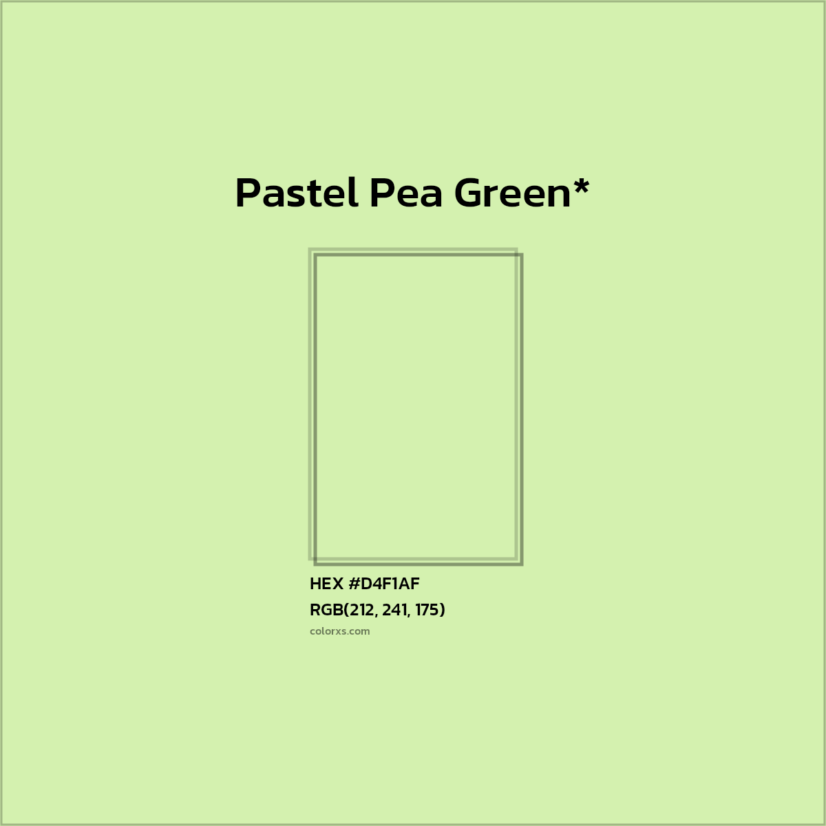#D4F1AF hex color. RGB, RYB, CMYK, HSL, HSV codes and color conversions. Matching color names, palettes, paints.
