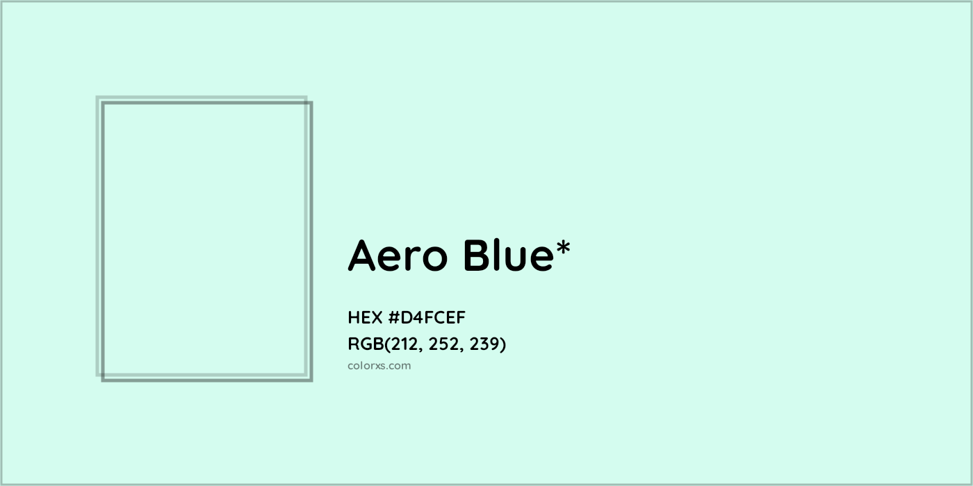 #D4FCEF hex color. RGB, RYB, CMYK, HSL, HSV codes and color conversions. Matching color names, palettes, paints.