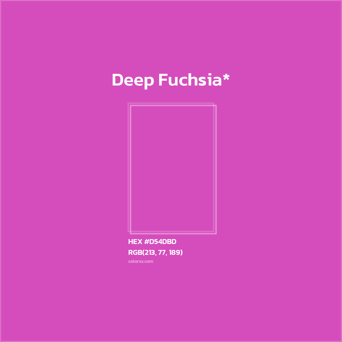 #D54DBD hex color. RGB, RYB, CMYK, HSL, HSV codes and color conversions. Matching color names, palettes, paints.
